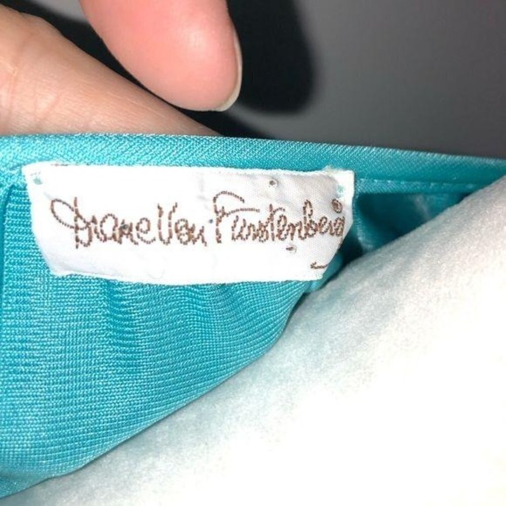 Diane Von Furstenberg DVF Vintage Robe Nightie Set Small S Womens Nylon Blue - Picture 4 of 13